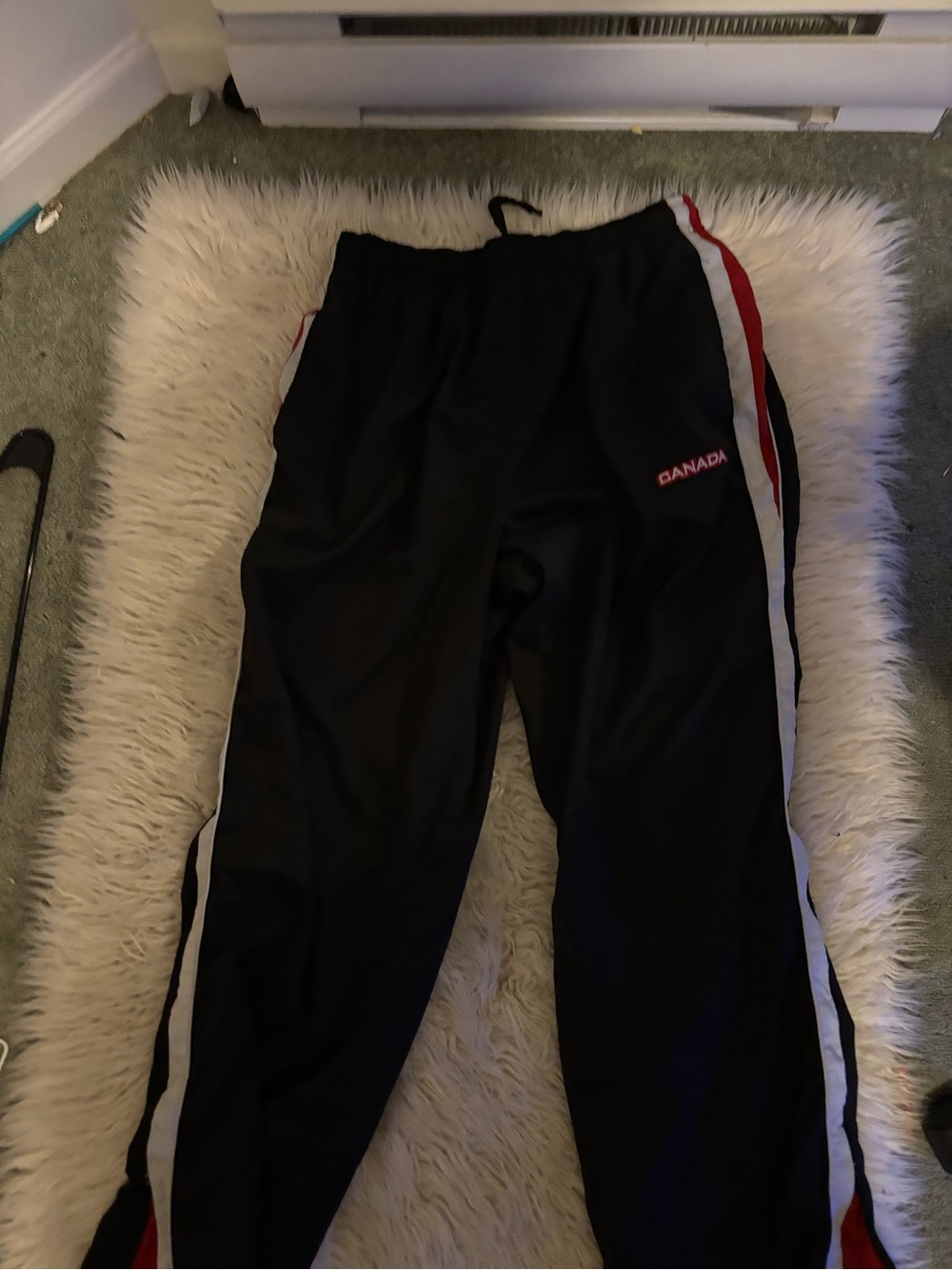 black canada Winter Olympics 2010 track pants
